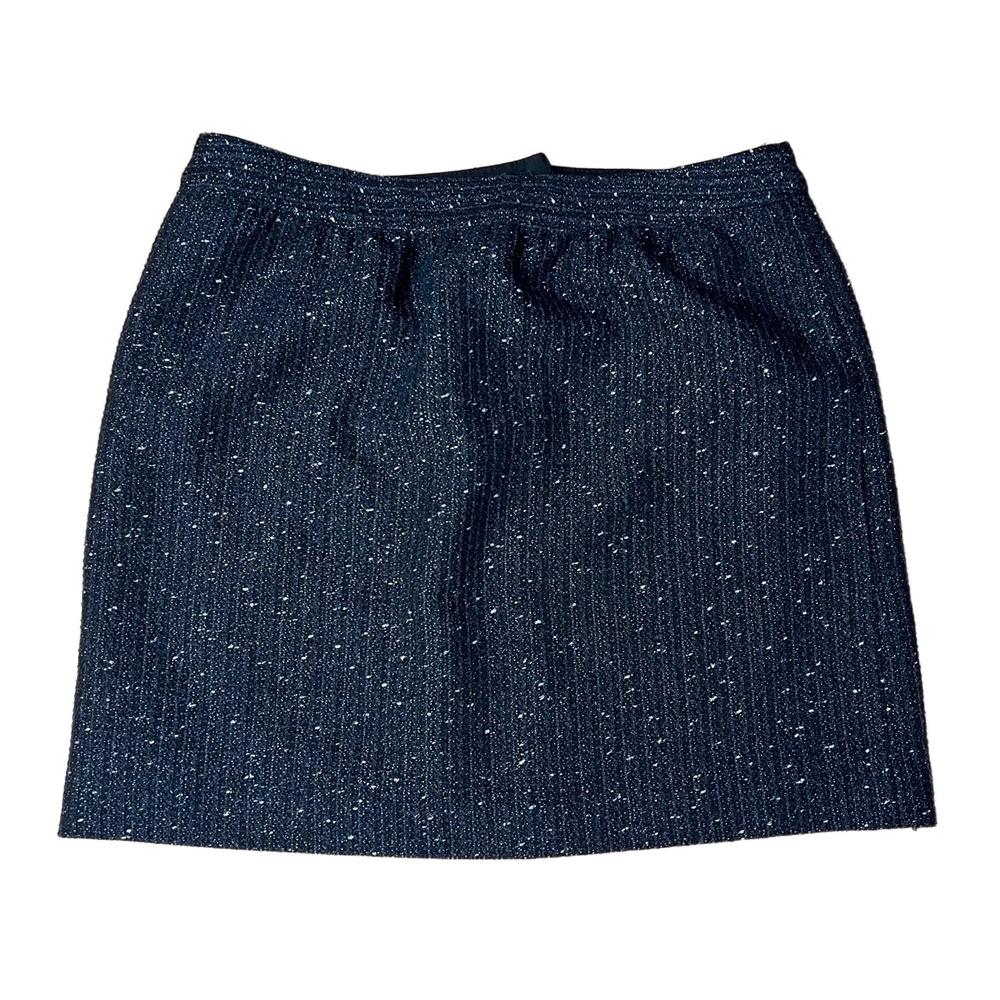 Ann Taylor Loft Black Speckled Knee-Length Skirt Size 8P
